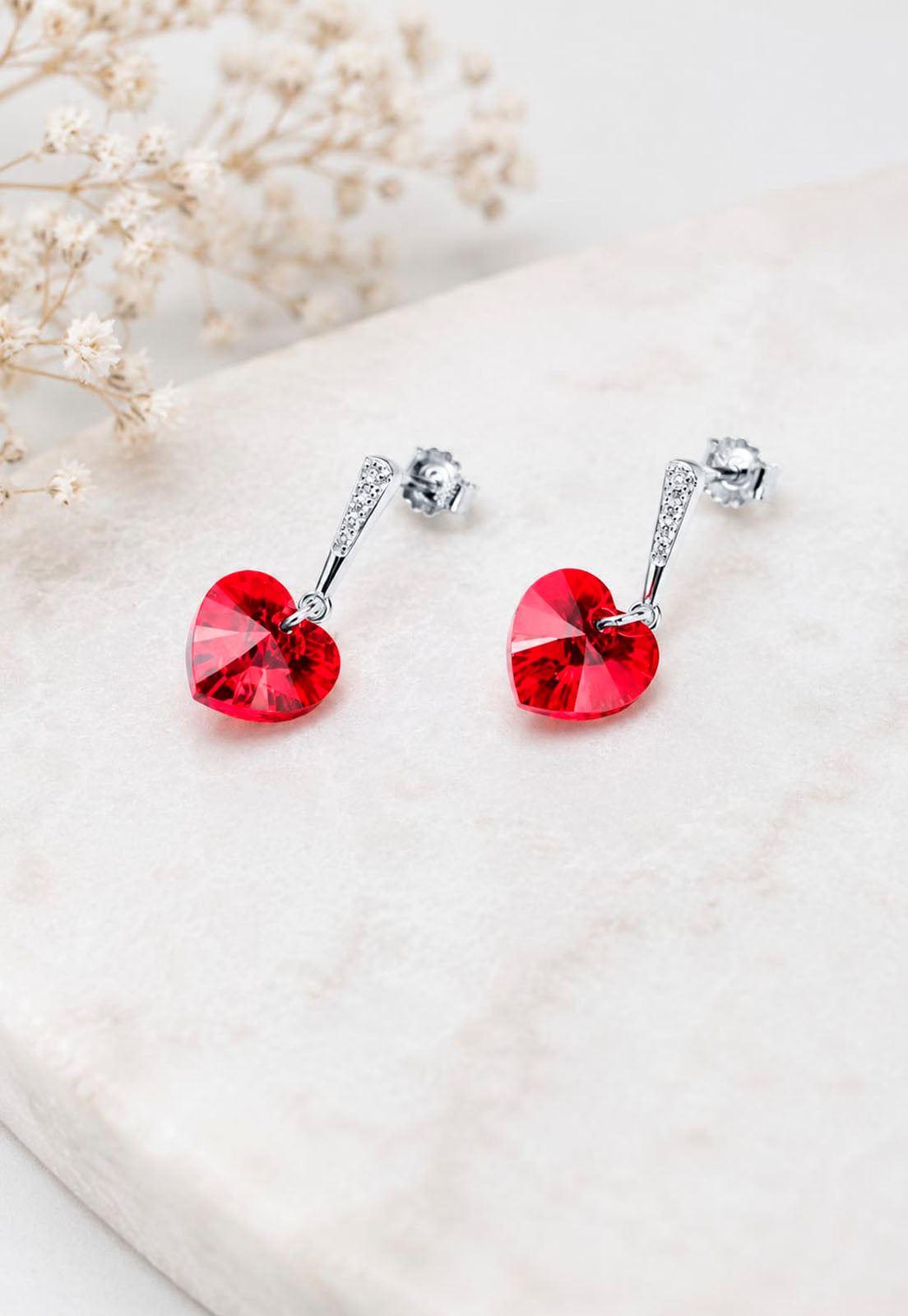 Aros Romance Plata 925 Cristal Swarovski® Siam