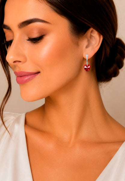Aros Romance Plata 925 Cristal Swarovski® Siam