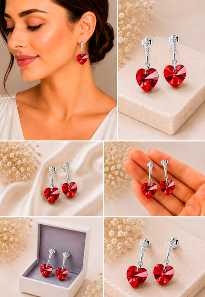 Aros Romance Plata 925 Cristal Swarovski® Siam
