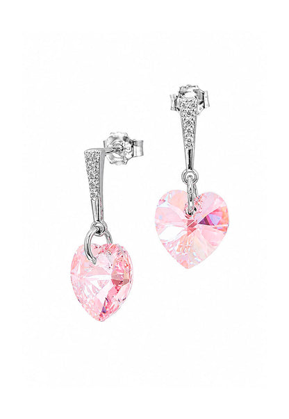 Aros Romance Plata 925 Cristal Swarovski® Light Rose