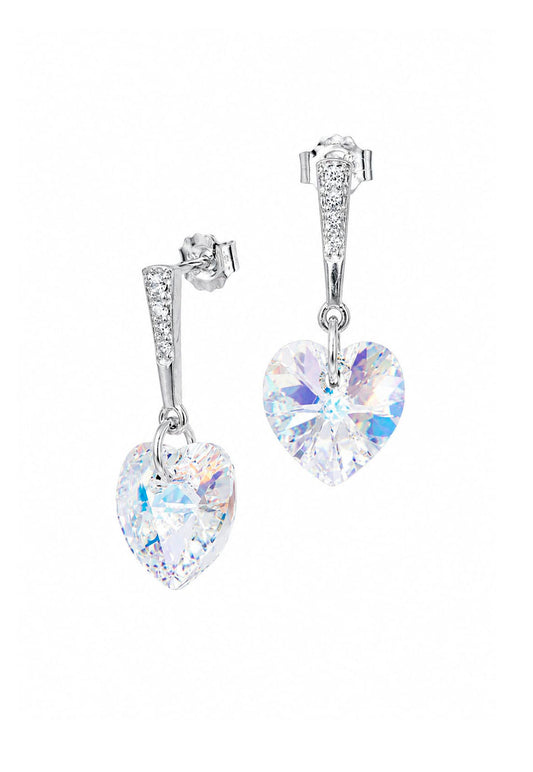 Aros Romance Plata 925 Cristal Swarovski® Aurora Boreal