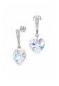 Aros Romance Plata 925 Cristal Swarovski® Aurora Boreal