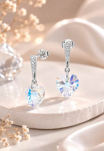 Aros Romance Plata 925 Cristal Swarovski® Aurora Boreal