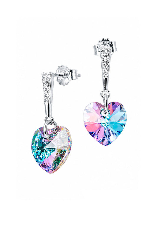 Aros Romance Plata 925 Cristal Swarovski® Vitral Light