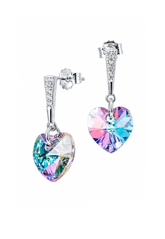 Aros Romance Plata 925 Cristal Swarovski® Vitral Light