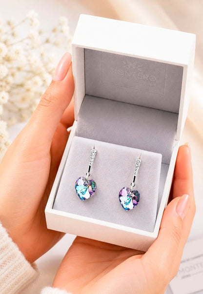 Aros Romance Plata 925 Cristal Swarovski® Vitral Light