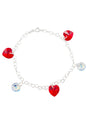 Pulsera Romance Plata Italiana 925 Cristal Genuino Siam Shimmer