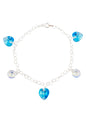 Pulsera Romance Plata Italiana 925 Cristal Genuino Aquamarine