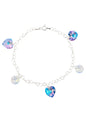 Pulsera Romance Plata Italiana 925 Cristal Genuino Vitral Light