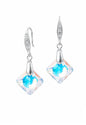Aros Gran Cristina Plata 925 Cristal Swarovski® Aurora Boreal