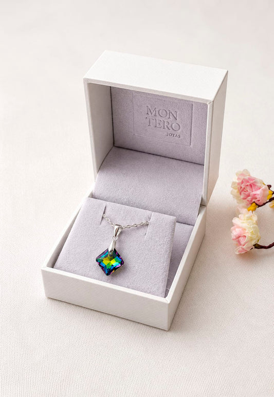 Collar Cristina Plata 925 Cristal Swarovski® Vitral Medium