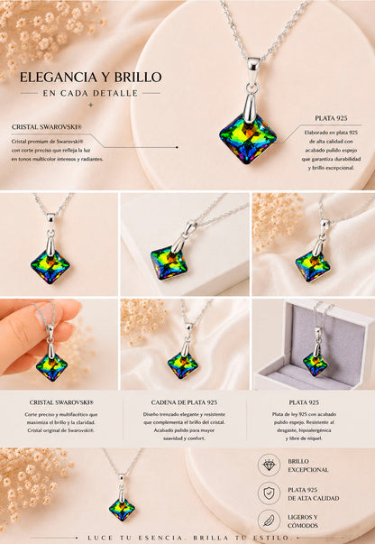 Collar Cristina Plata 925 Cristal Swarovski® Vitral Medium