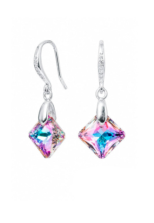 Aros Cristina Plata 925 Cristal Swarovski®Vitral Light