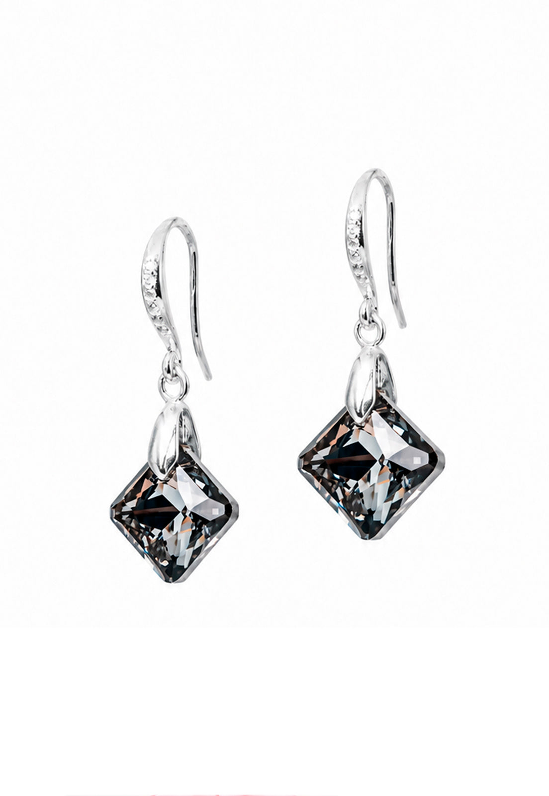 Aros Cristina Plata 925 Cristal Swarovski® Silver Night