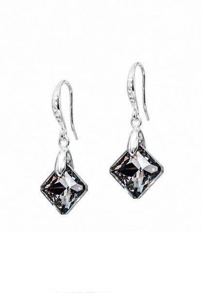 Aros Cristina Plata 925 Cristal Swarovski® Silver Night