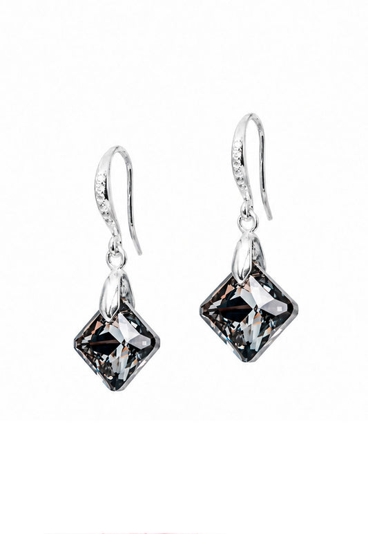 Aros Cristina Plata 925 Cristal Swarovski® Silver Night