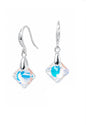 Aros Cristina Plata 925 Cristal Swarovski® Aurora Boreal