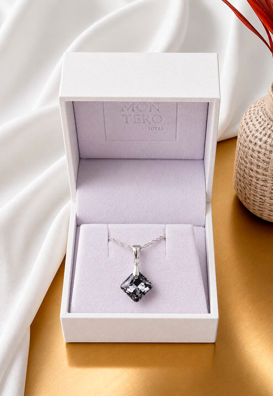 Collar Cristina Plata 925 Cristal Swarovski® Silver Night