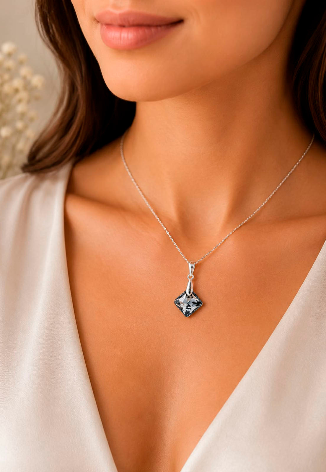 Collar Cristina Plata 925 Cristal Swarovski® Silver Night