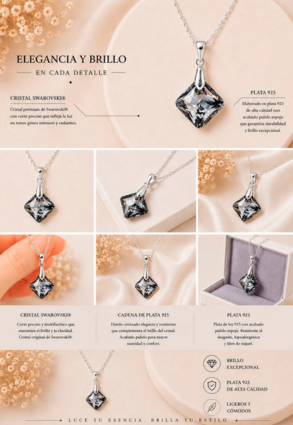 Collar Cristina Plata 925 Cristal Swarovski® Silver Night