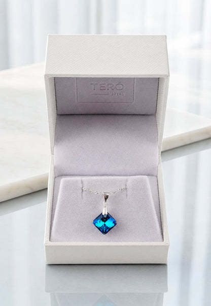 Collar Cristina Plata 925 Cristal Swarovski® Bermuda Blue