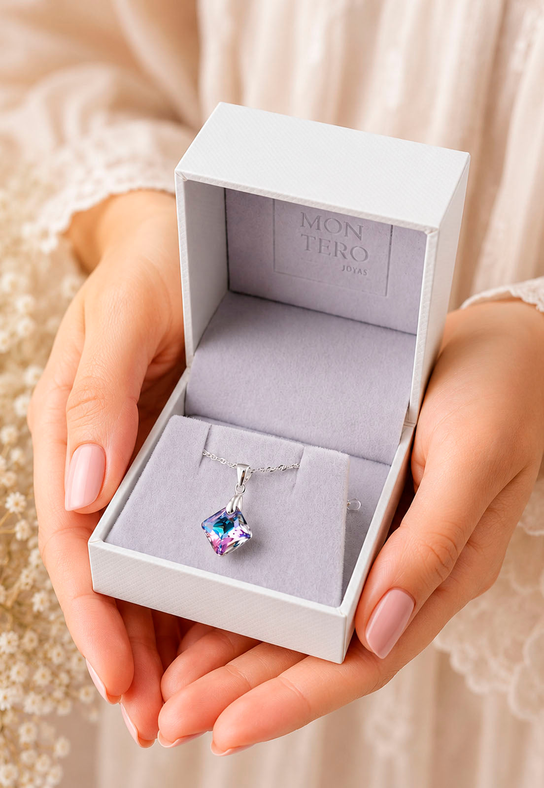 Collar Cristina Plata 925 Cristal Swarovski® Vitral Light