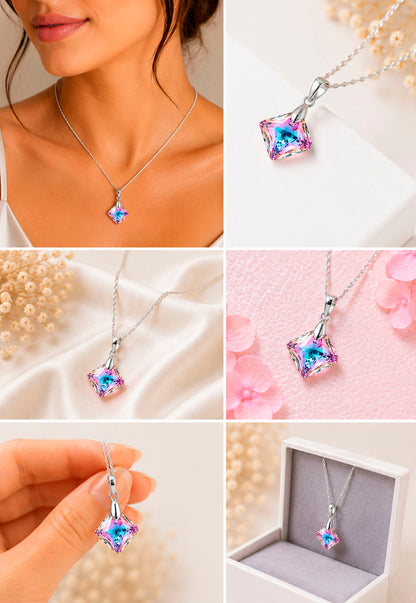 Collar Cristina Plata 925 Cristal Swarovski® Vitral Light