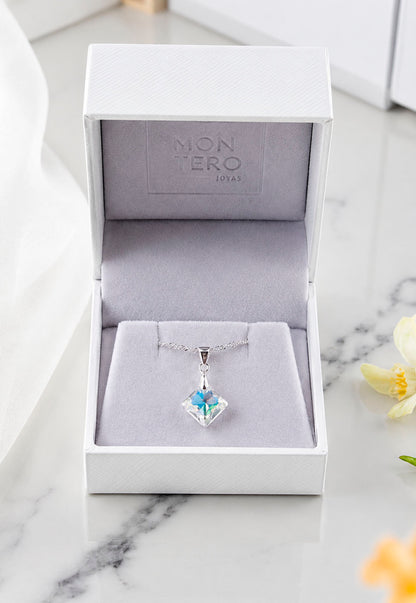 Collar Cristina Plata 925 Cristal Swarovski® Aurora  Boreal
