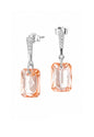 Aros Estefanía Plata 925 Cristal Swarovski® Golden Shadow
