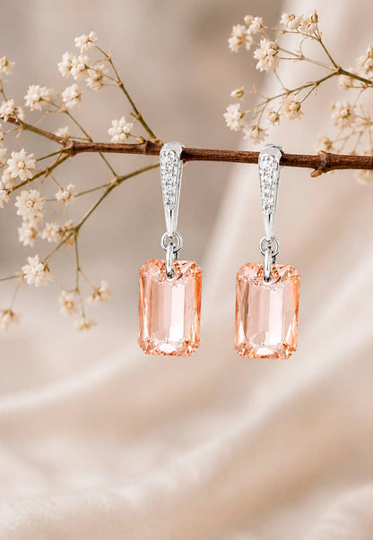 Aros Estefanía Plata 925 Cristal Swarovski® Golden Shadow