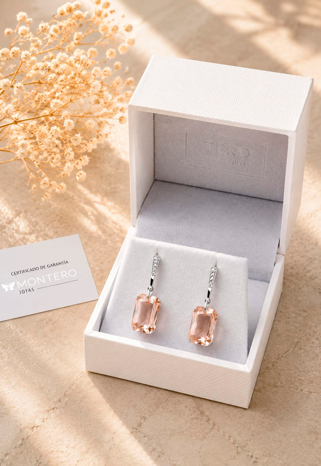 Aros Estefanía Plata 925 Cristal Swarovski® Golden Shadow