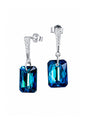Aros Estefania Plata 925 Cristal Swarovski® Bermuda Blue