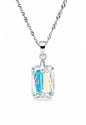 Collar Gran Estefanía Plata 925 Cristal Swarovski® Aurora Boreal