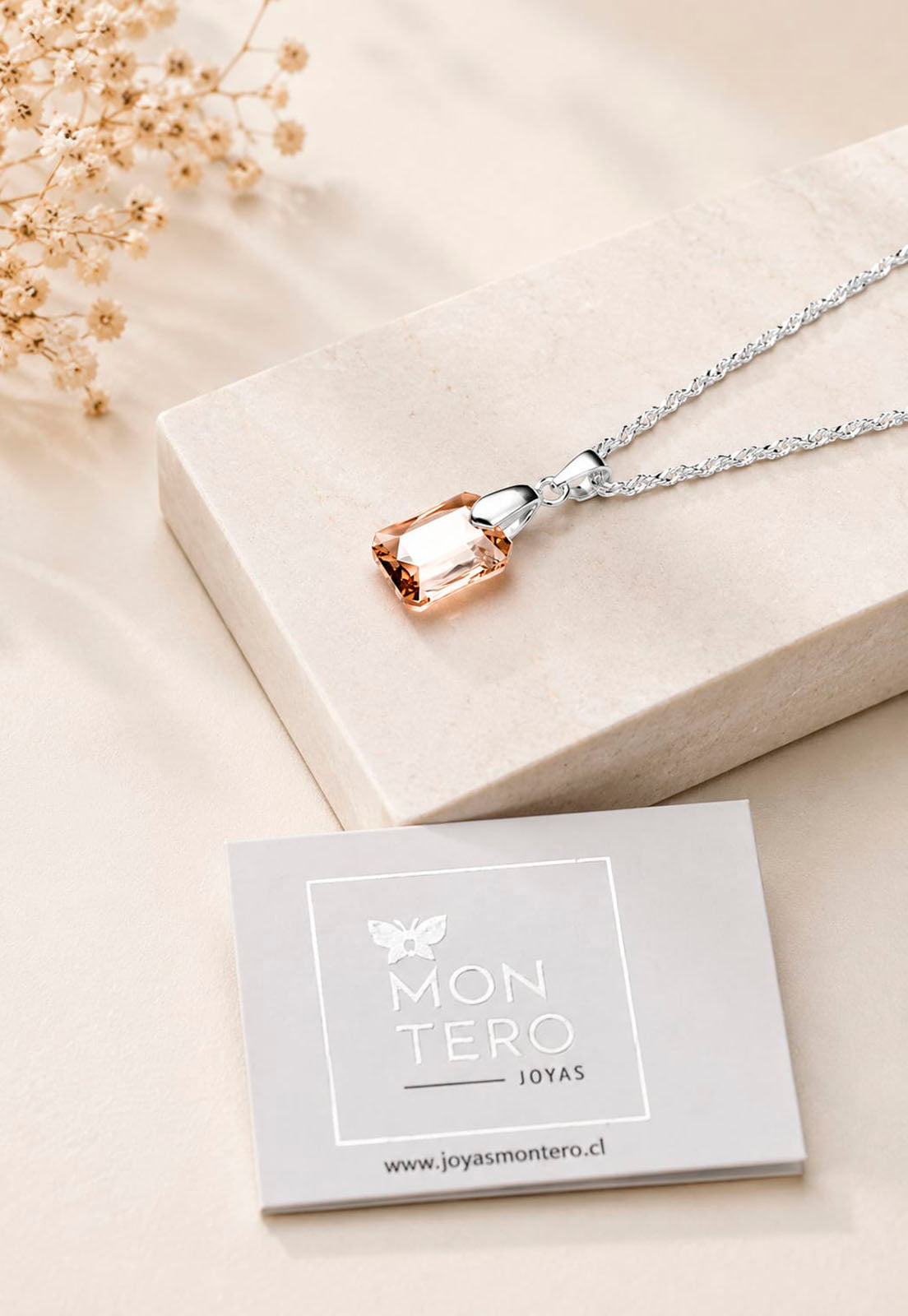 Collar Estefania Plata 925 Cristal Swarovski® Golden Shadow