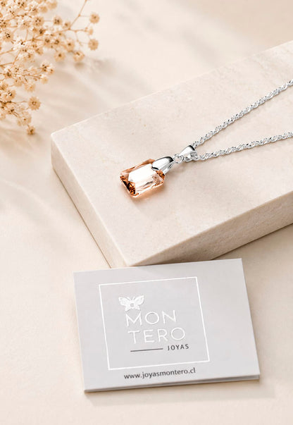 Collar Estefania Plata 925 Cristal Swarovski® Golden Shadow