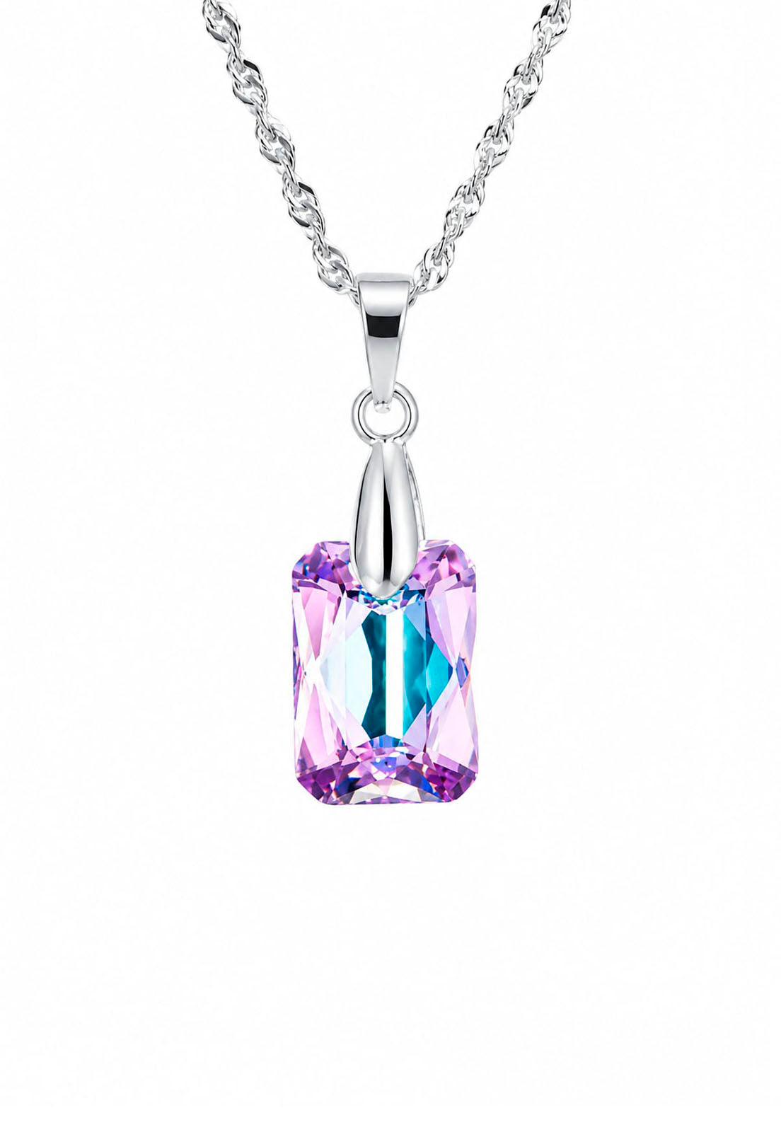 Collar Estefanía Plata 925 Cristal Swarovski® Vitral Light
