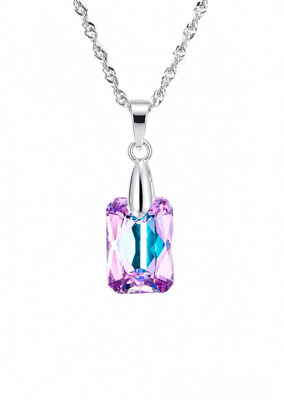 Collar Estefanía Plata 925 Cristal Swarovski® Vitral Light