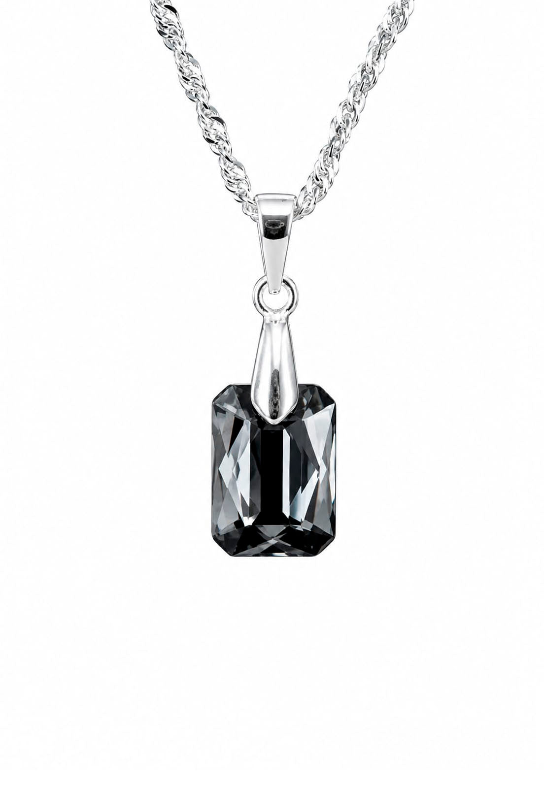 Collar Estefanía Plata 925 Cristal Swarovski® Silver Night