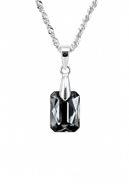 Collar Estefanía Plata 925 Cristal Swarovski® Silver Night