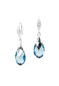 Aros Alaska Plata Italiana 925 Creado con cristales de Swarovski® Aquamarine