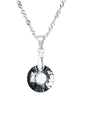 Collar Paris Plata 925 Cristal Genuino Silver Night