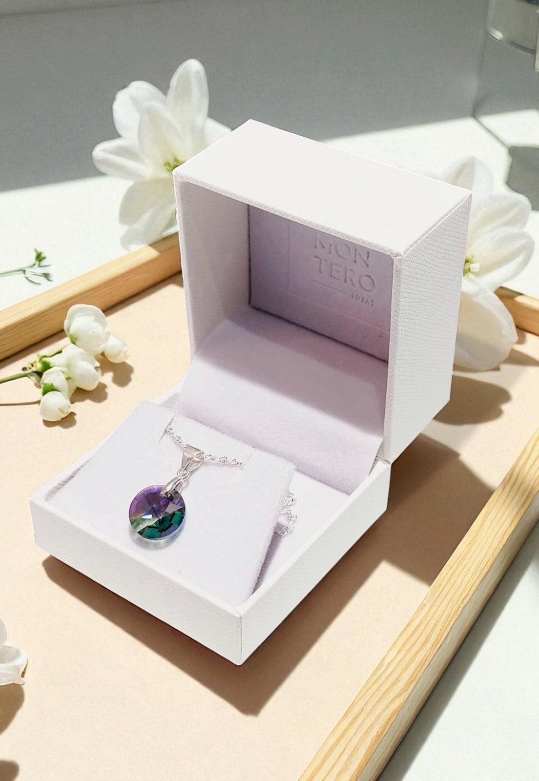 Collar Paris Plata 925 Cristal Genuino Paradise Shine