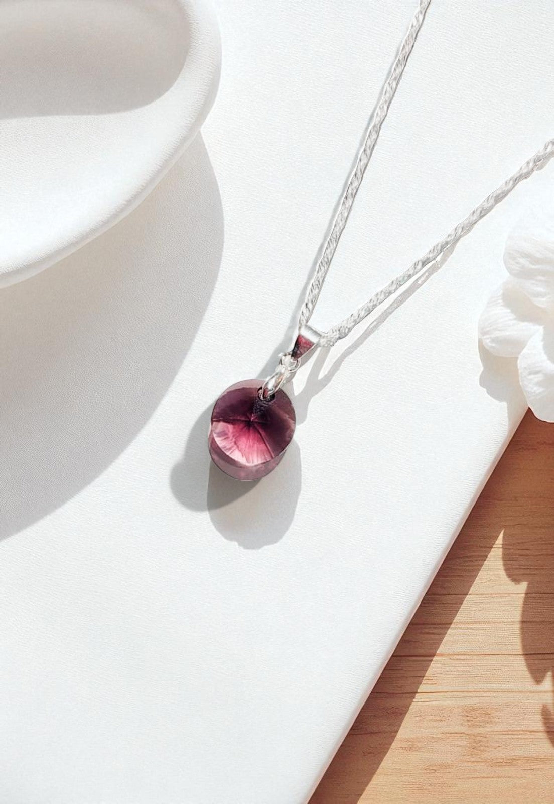 Collar Paris Plata 925 Cristal Genuino Amathyst