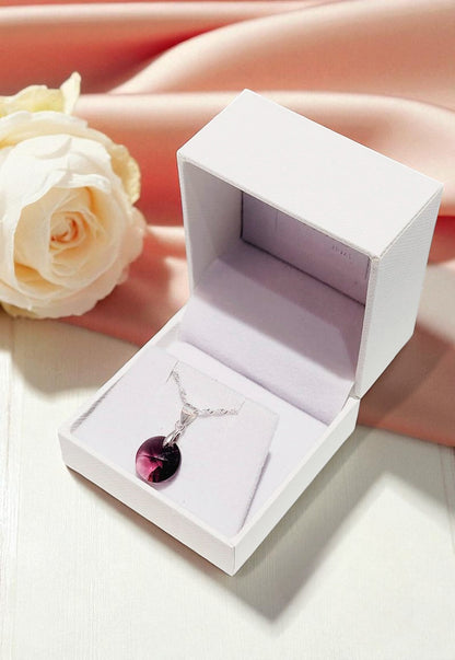 Collar Paris Plata 925 Cristal Genuino Amathyst