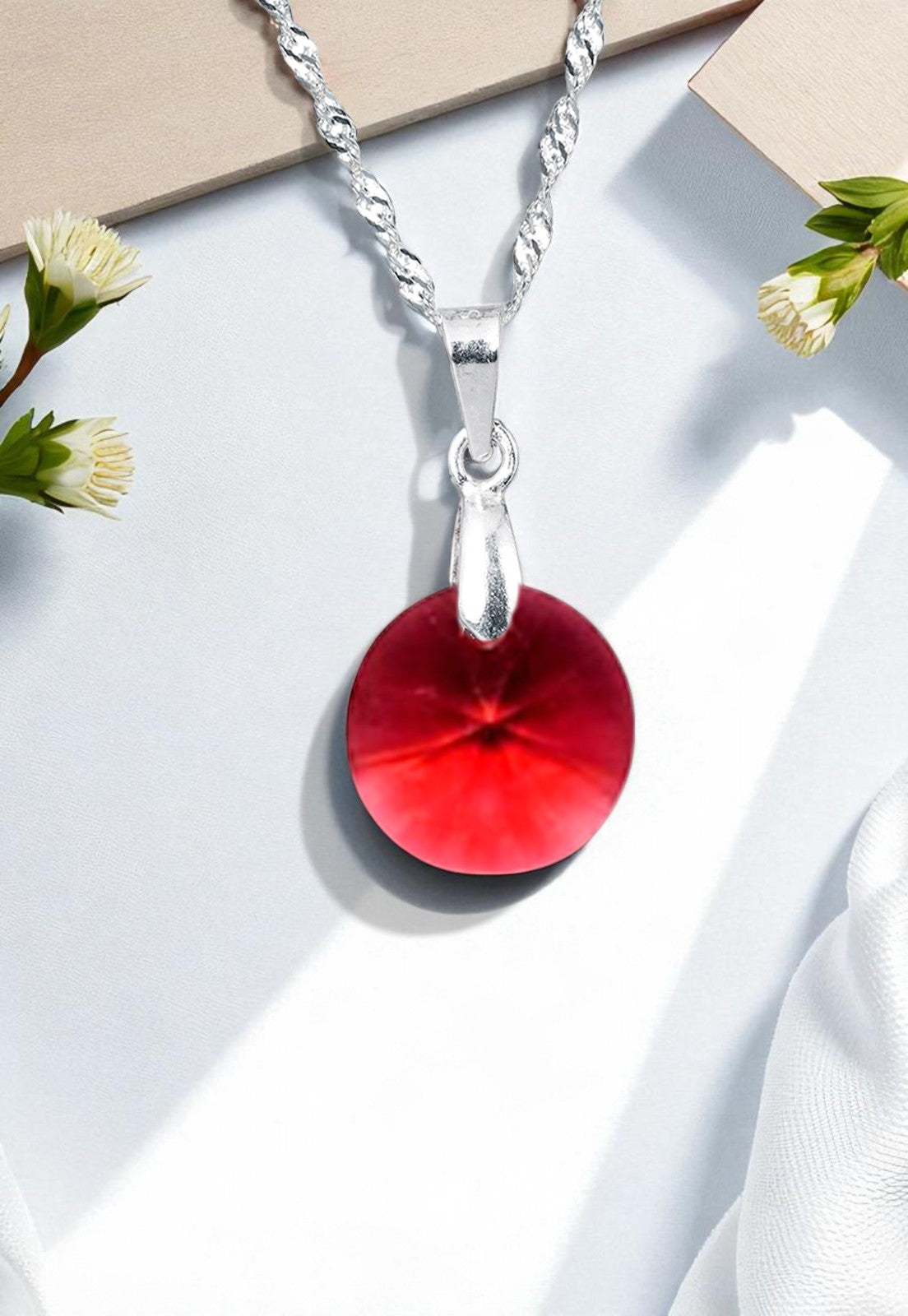 Collar Paris Plata 925 Cristal Genuino Scarleth