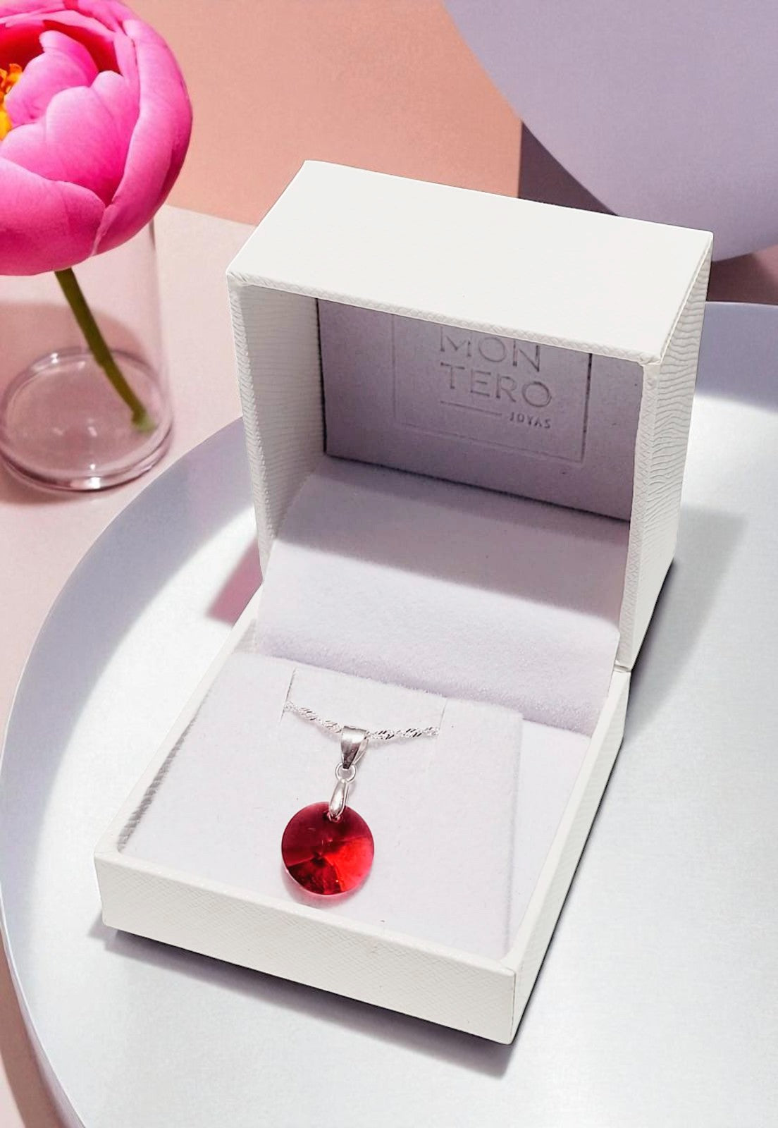 Collar Paris Plata 925 Cristal Genuino Scarleth