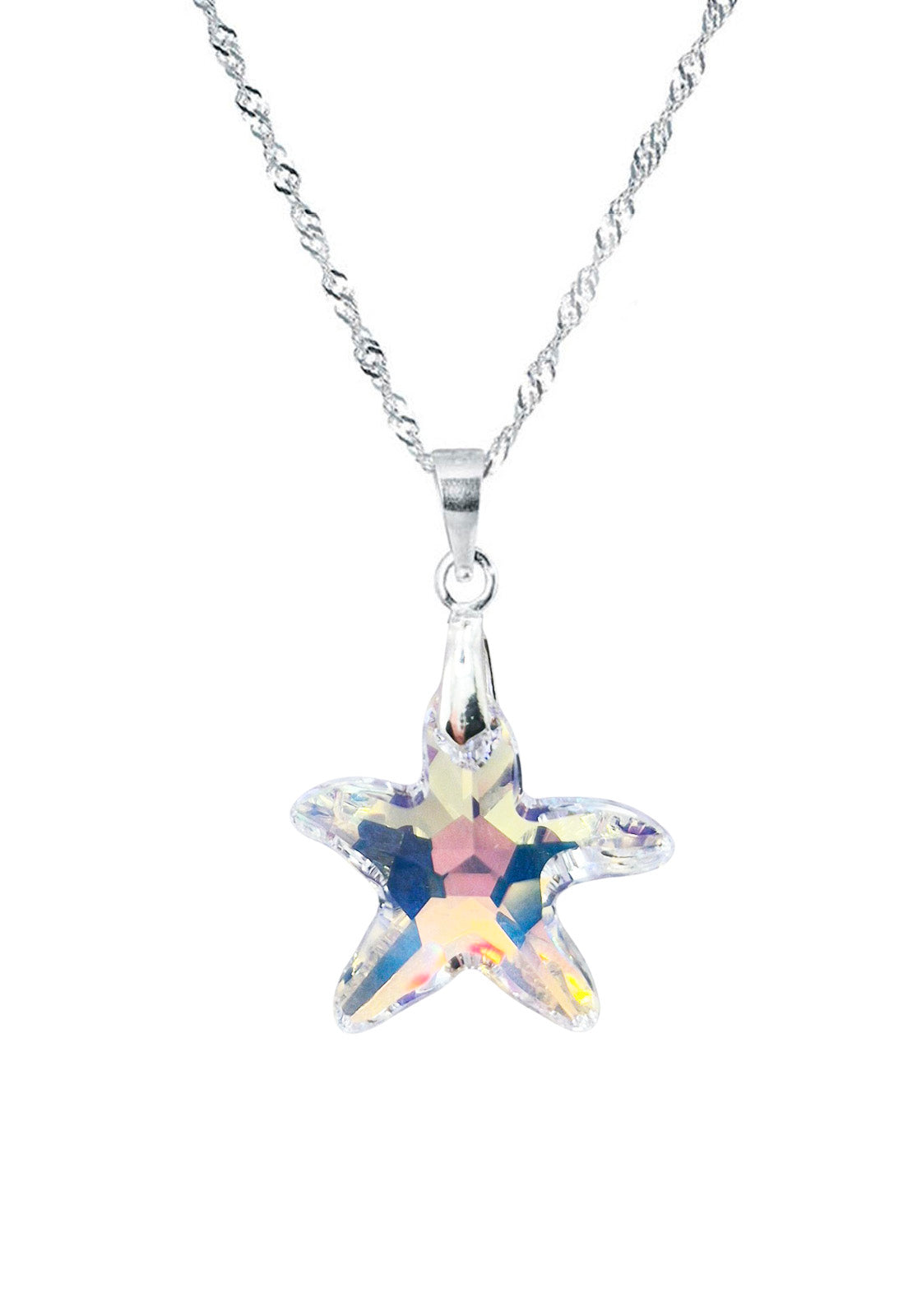 Collar Sirena Plata 925 Cristal Swarovski® Aurora Boreal