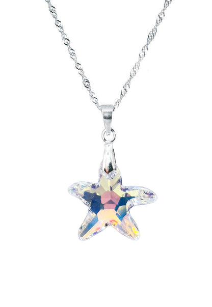 Collar Sirena Plata 925 Cristal Swarovski® Aurora Boreal