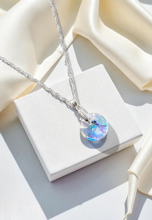 Collar Paris Plata 925 Cristal Swarovski® Aurora Boreal