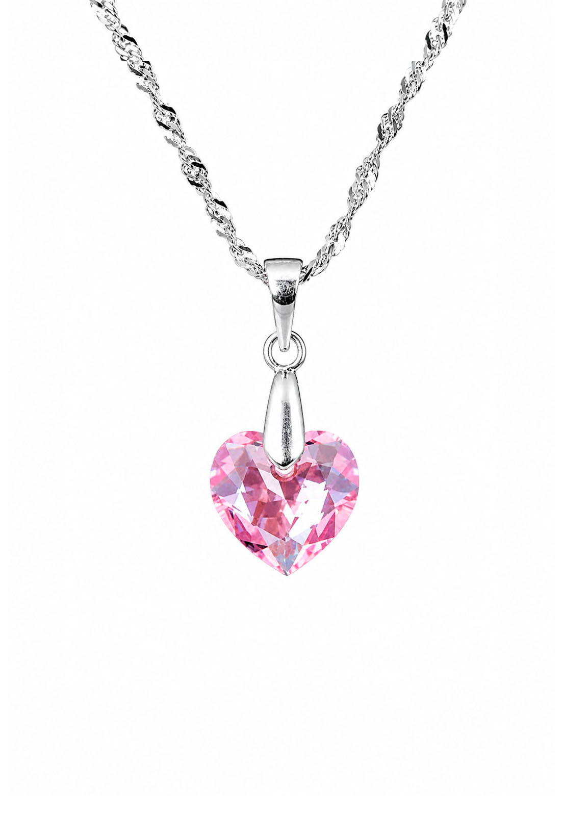 Collar Amor Plata 925 Cristal Swarovski® Light Rose